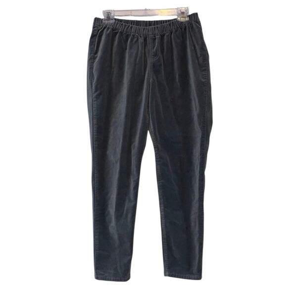 DG2 Velour Gray Elastic Waist Pants - Picture 1 of 5